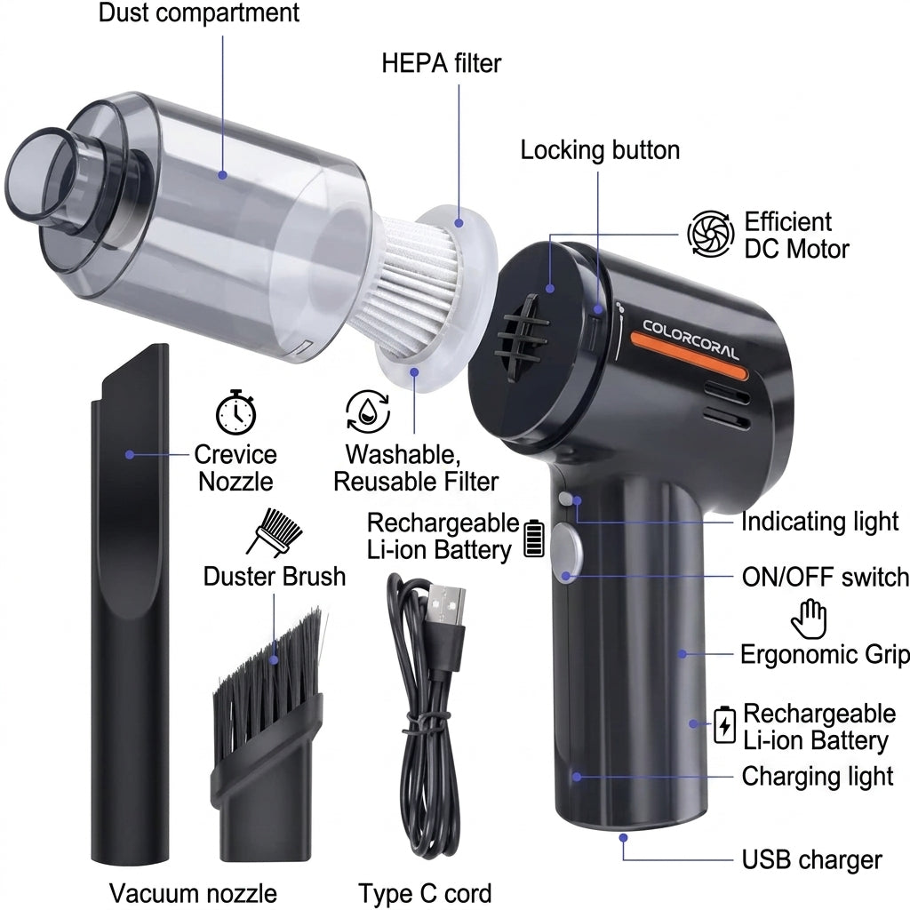 Mini Portable Vacuum Cleaner